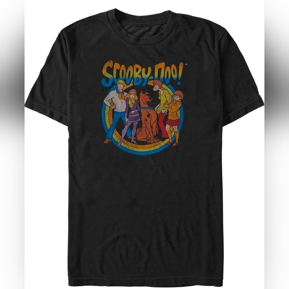 Scooby-Doo Graphic T Unisex/Adult Medium In Black Short Sleeve, New In Plastic